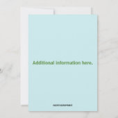 編集可能な青いバラの写真　人生の祝賀　 招待状 (裏面)