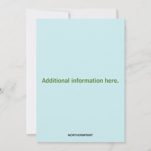 編集可能な青いバラの写真　人生の祝賀　 招待状 (裏面)