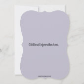 編集可能な青い葉と紫の波の招待状 招待状 (裏面)