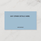 編集可能な青レンガのセキュリティシステム 名刺 (裏面)