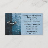 編集可能な青レンガのセキュリティシステム 名刺 (正面)