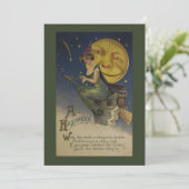 編集可能な面白いヴィンテージのハロウィン シーズンカード (スタンド正面)