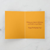 編集可能な風光明媚な感謝祭の日の挨拶 カード (内部)
