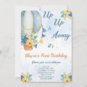 編集可能な風船の招待状 招待状 (正面)