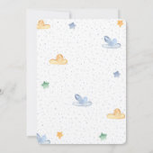 編集可能な飛行機誕生日招待状 招待状 (裏面)