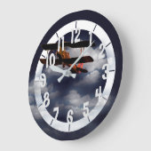 編集可能な飛行機 ラージ壁時計 (傾斜)