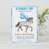 編集可能な馬の誕生日招待状 招待状 (スタンド正面)