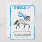 編集可能な馬の誕生日招待状 招待状 (正面)