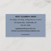 編集可能な馬厩舎 名刺 (裏面)