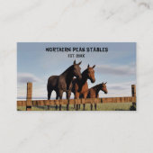 編集可能な馬厩舎 名刺 (正面)