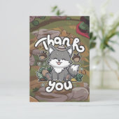 編集可能な魅惑された狼 サンキューカード (スタンド正面)