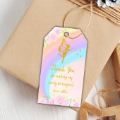 編集可能な魔法のガーデンパーティーの好意ラベル ギフトタグ