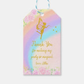 編集可能な魔法のガーデンパーティーの好意ラベル ギフトタグ (正面)