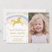 編集可能な魔法のパーティーカード 招待状 (正面)