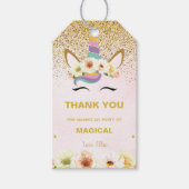 編集可能な魔法のパーティ特典ラベル ギフトタグ (正面)