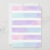 編集可能な魔法のユニコーンの誕生日招待状 招待状 (裏面)