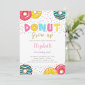 編集可能な黄色、ピンク、緑の散布パーティー招待機 招待状 (スタンド正面)