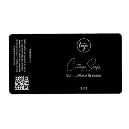 編集可能な黒せっけん包装ラベル ラベル