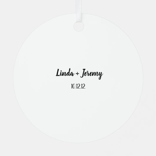 編集可能な10周年記念カスタム メタルオーナメント (裏面)