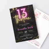 編集可能な13歳の誕生日パーティーの招待 招待状