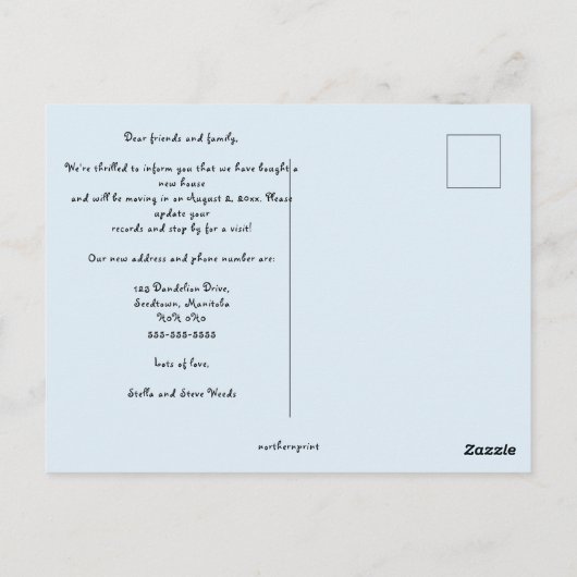 編集可能な2つの緑の風船 お引越しのお知らせ ポストカード (裏面)