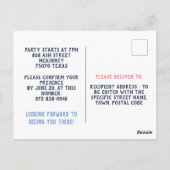 編集可能な2日間の虹の風船グリーティング ポストカード (裏面)