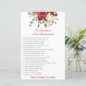 編集可能な20質問について保護者の赤ちゃんシャワー (スタンド正面)