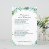 編集可能な20質問について保護者の赤ちゃんシャワー (スタンド正面)