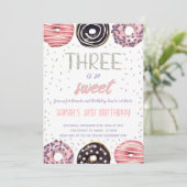 編集可能な3rd誕生日パーティー招待状 招待状 (スタンド正面)