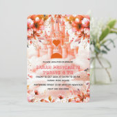 編集可能な4回のプリンセス4th誕生日の招待 セーブザデート (スタンド正面)