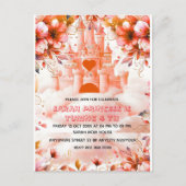 編集可能な4回のプリンセス4th誕生日の招待 案内ポストカード (正面)