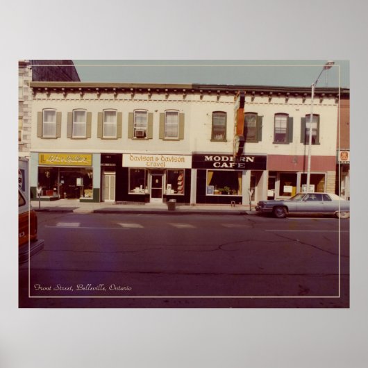 編集可能な70sカナダヴィンテージ旅行ポスター ポスター (正面)