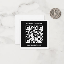 編集可能な(即時生成)QRコード | ブラック ノートカード
