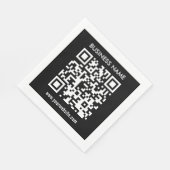 編集可能な（即時生成）QRコード | 黒 スタンダードランチョンナプキン (角)