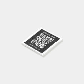 編集可能な（即時生成）QRコード | 黒 ポストイット (アングル)