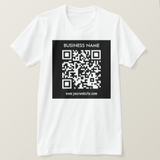 編集可能な（即時生成）QRコード | 黒 Tシャツ