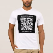 編集可能な（即時生成）QRコード | 黒 Tシャツ (正面)
