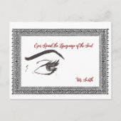 編集可能な「女性の目」グリーティングカード ポストカード (正面)