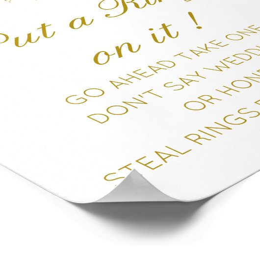 編集可能な「指輪をはめて」 ブライダルシャワーのゲーム ポスター (角)