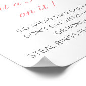 編集可能な「指輪をはめて」 ブライダルシャワーパーティーゲームポスター ポスター (角)