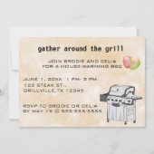 編集可能な BBQ に集まろう 招待状 (正面)