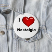 編集可能な(I LOVE (HEART) NOSTALGIA) 缶バッジ (インサイチュ)