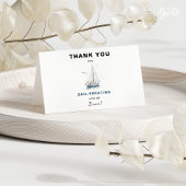 編集可能な Sail-Ebrate 誕生日お礼カード サンキューカード