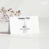 編集可能な Sail-Ebrate 誕生日お礼カード サンキューカード