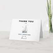 編集可能な Sail-Ebrate 誕生日お礼カード サンキューカード (正面)