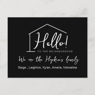 編集可能な「We're New to the Neighborhood」カード ポストカード