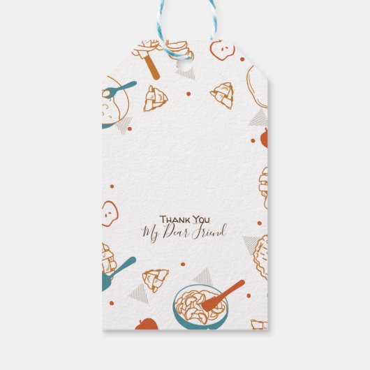 編集可能なApple Pie引用文ギフトラベル ギフトタグ (裏面)