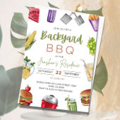 編集可能なBBQ招待状、バーベキュー パーティーの招待状 招待状