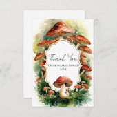 編集可能なBohoキノコ赤ちゃんシャワー サンキューカード (正面/裏面)