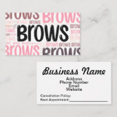 編集可能なBrow Artistテンプレート名刺 名刺 (正面/裏面)